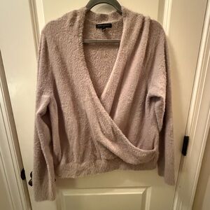 Banana Republic Wrap Sweater in Soft Gray